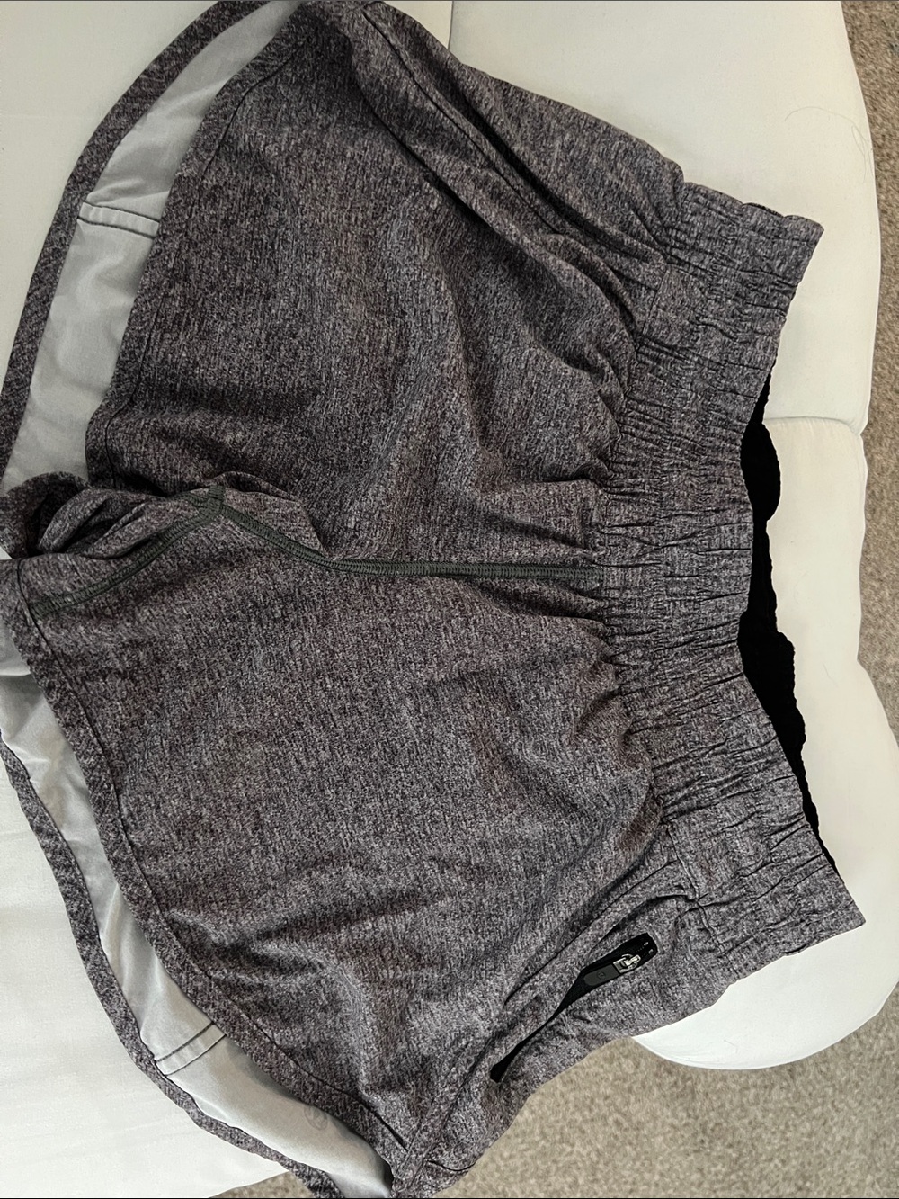 lululemon athletica Women's Heather Gray Track That 4” Athletic Shorts
